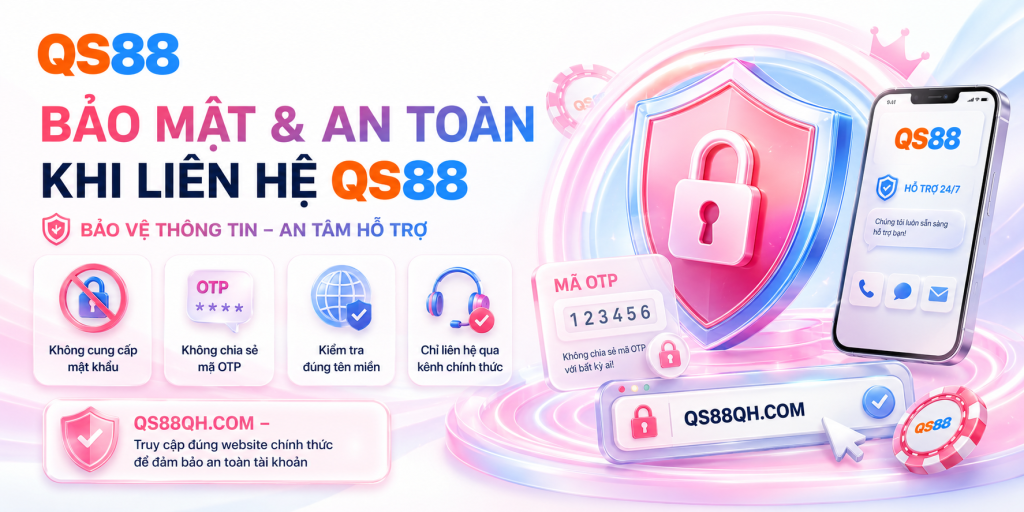 Bảo mật thông tin khi liên hệ QS88 không chia sẻ mật khẩu và mã OTP