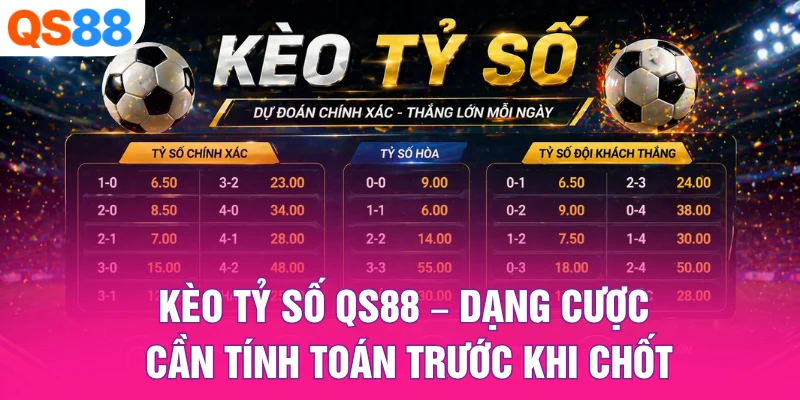 Kèo Tỷ Số QS88 – Dạng Cược Cần Tính Toán Trước Khi Chốt